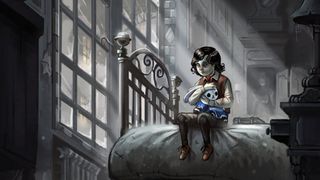 James holds the Alice stuffie in concept art by Jean Walter